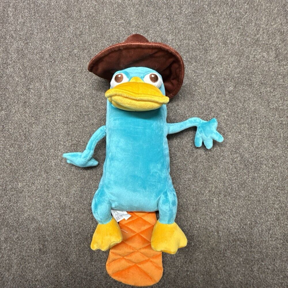 Disney Store Secret Agent Perry Phineas & Ferb's The Platypus Plush Large 16"